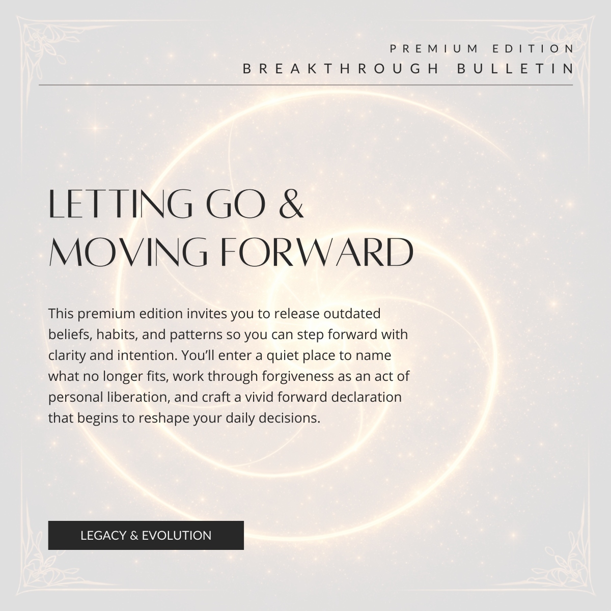 Letting Go. Personal Growth, Moving Forward
